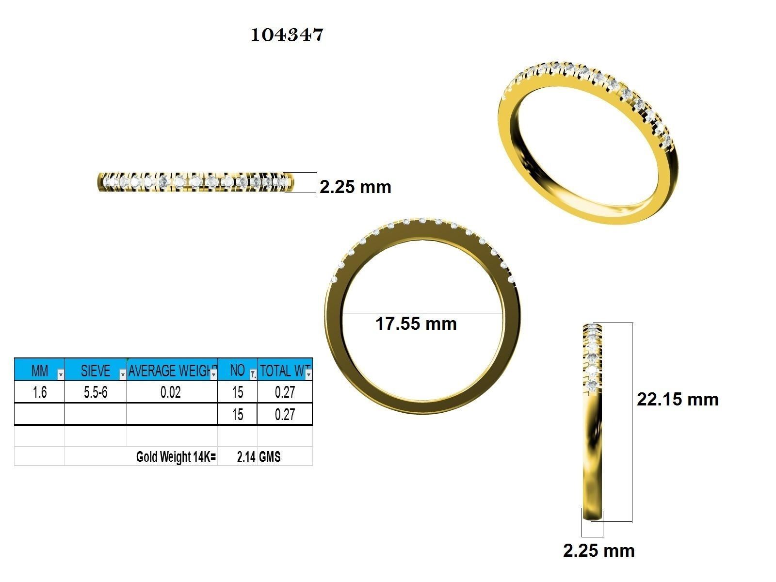 Ring - 104347 3D print model_12