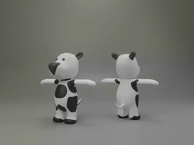 Cartoon dog Low-poly 3D model