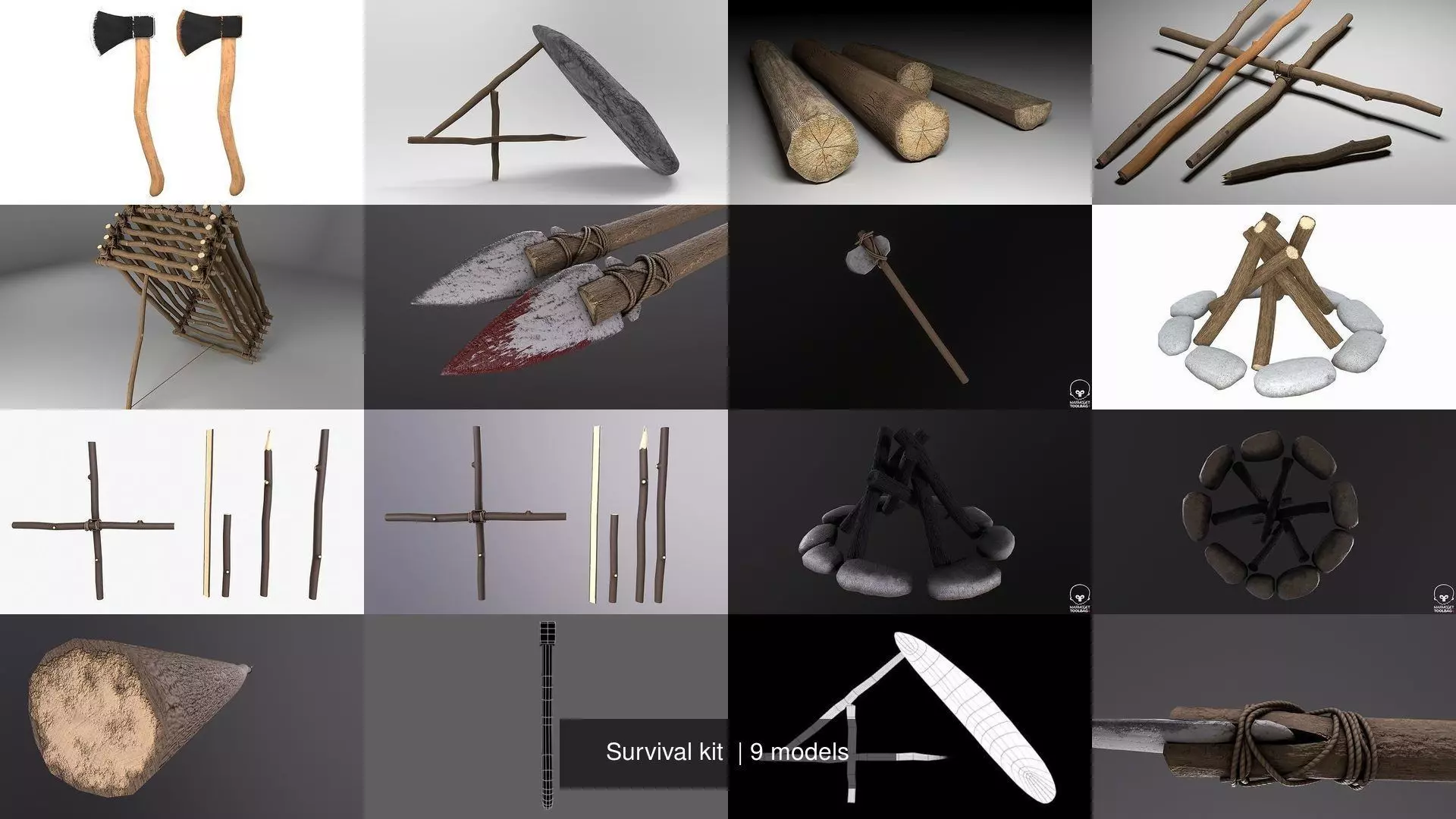 Survival kit  3D Model Collection_0