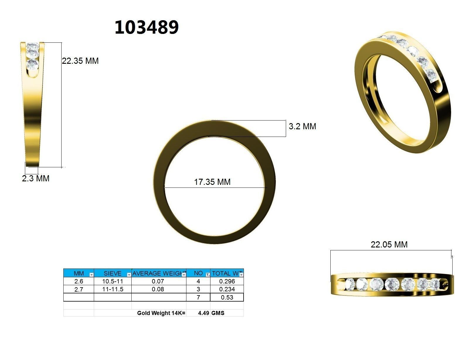 Ring - 103489 3D print model_12