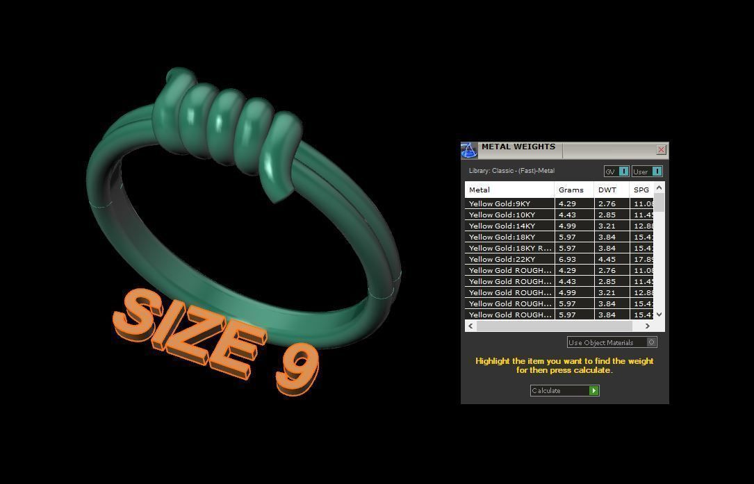 Wire Tie Knot Band Ring Mix Size 3D print model_17