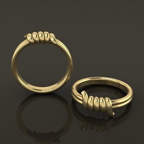 Wire Tie Knot Band Ring Mix Size 3D print model