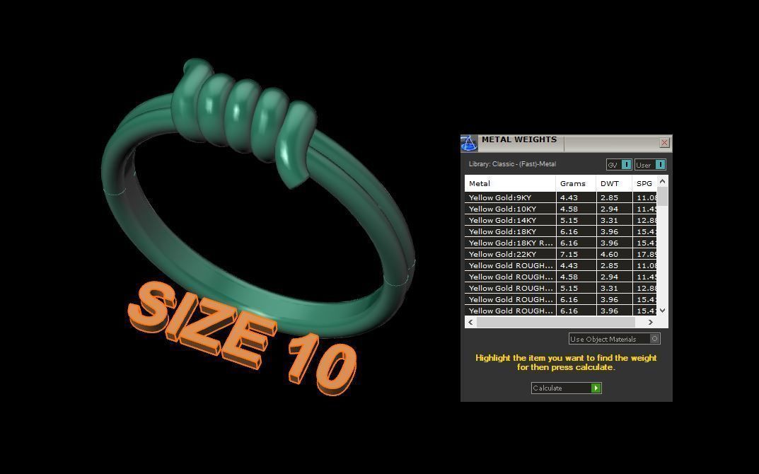 Wire Tie Knot Band Ring Mix Size 3D print model_18