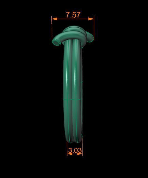 Wire Tie Knot Band Ring Mix Size 3D print model_12