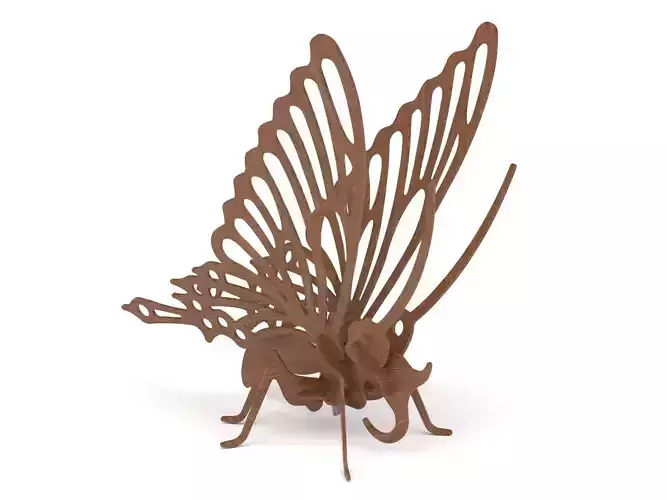 Wooden toy butterfly 02 3D model