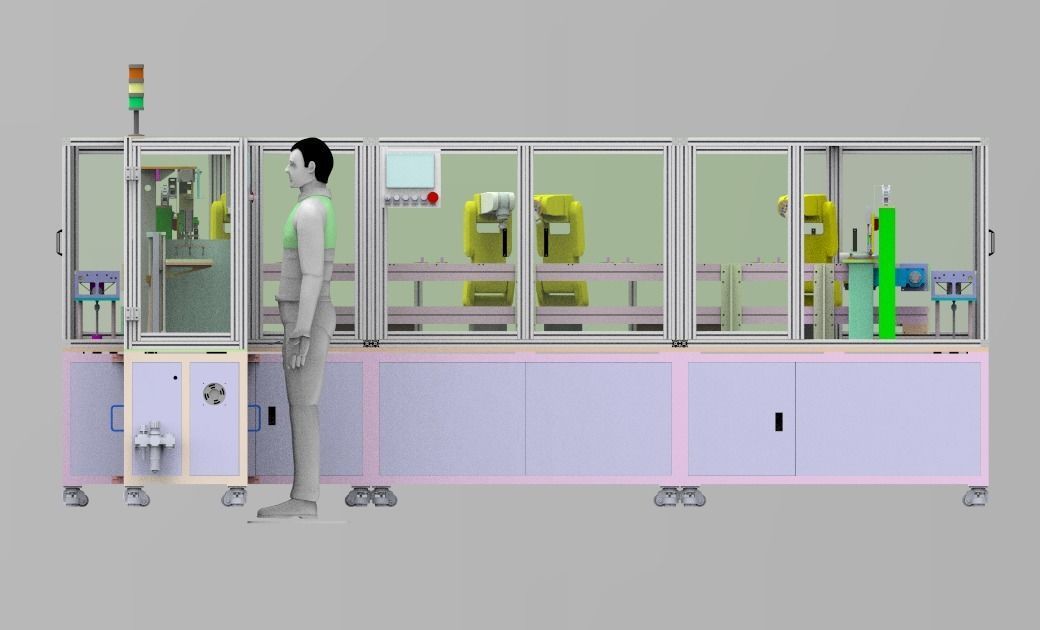 Headphone automatic polishing production line 3D model_1