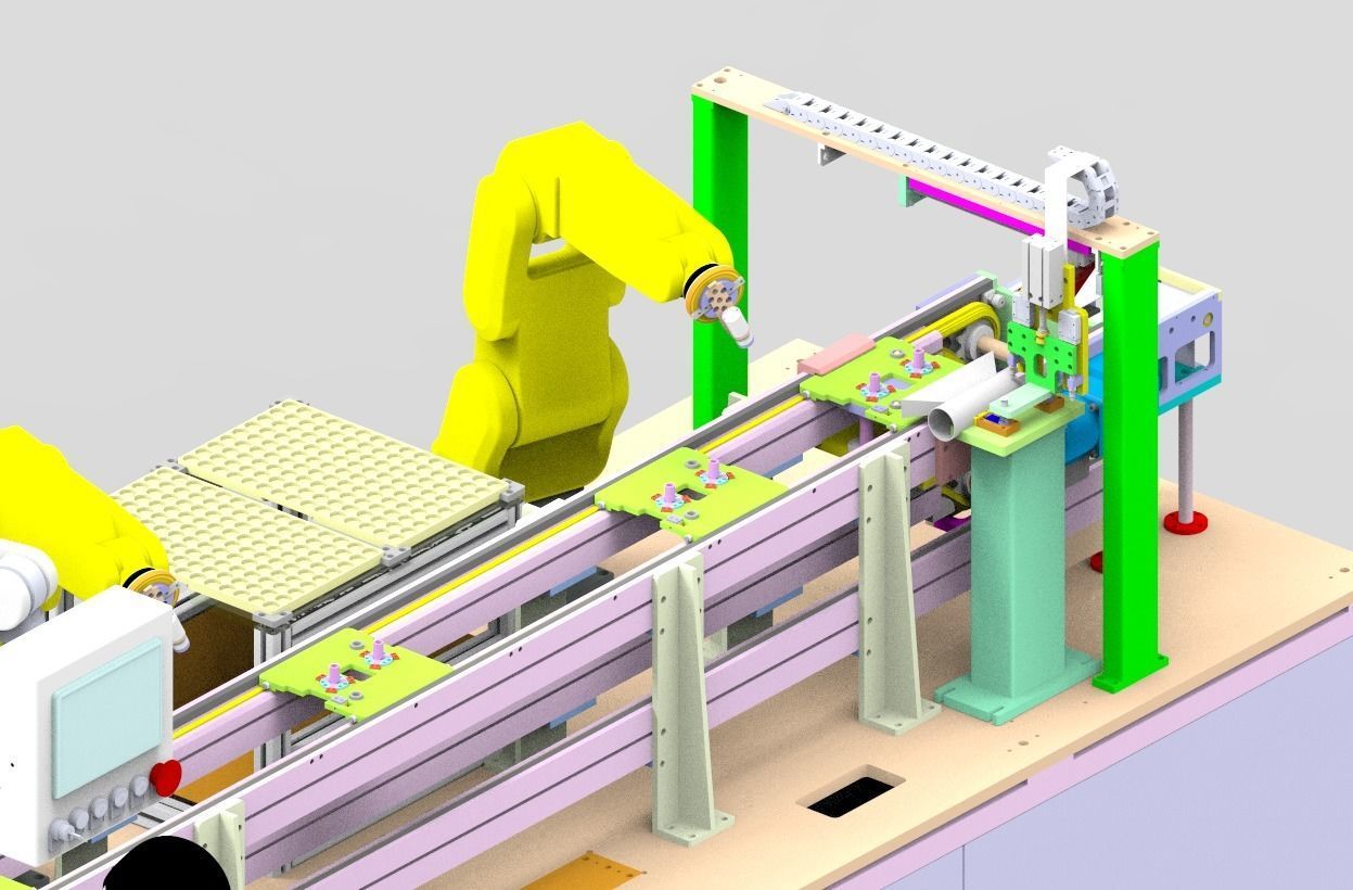 Headphone automatic polishing production line 3D model_6