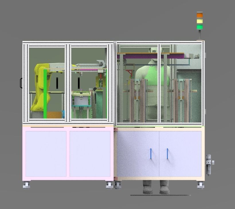 Headphone automatic polishing production line 3D model_2