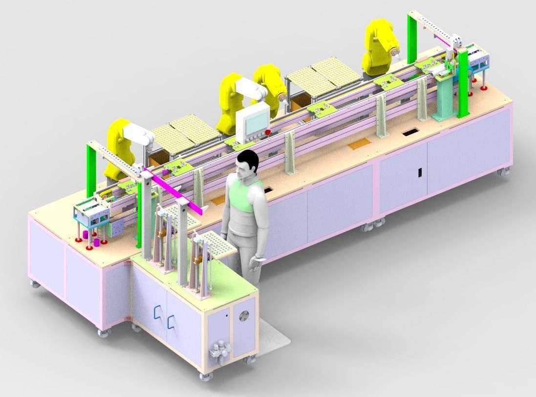 Headphone automatic polishing production line 3D model_4