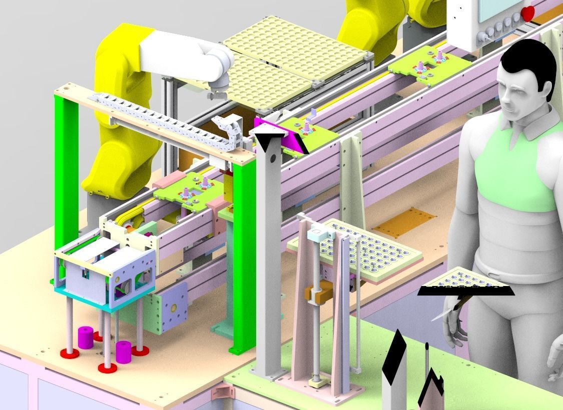 Headphone automatic polishing production line 3D model_5