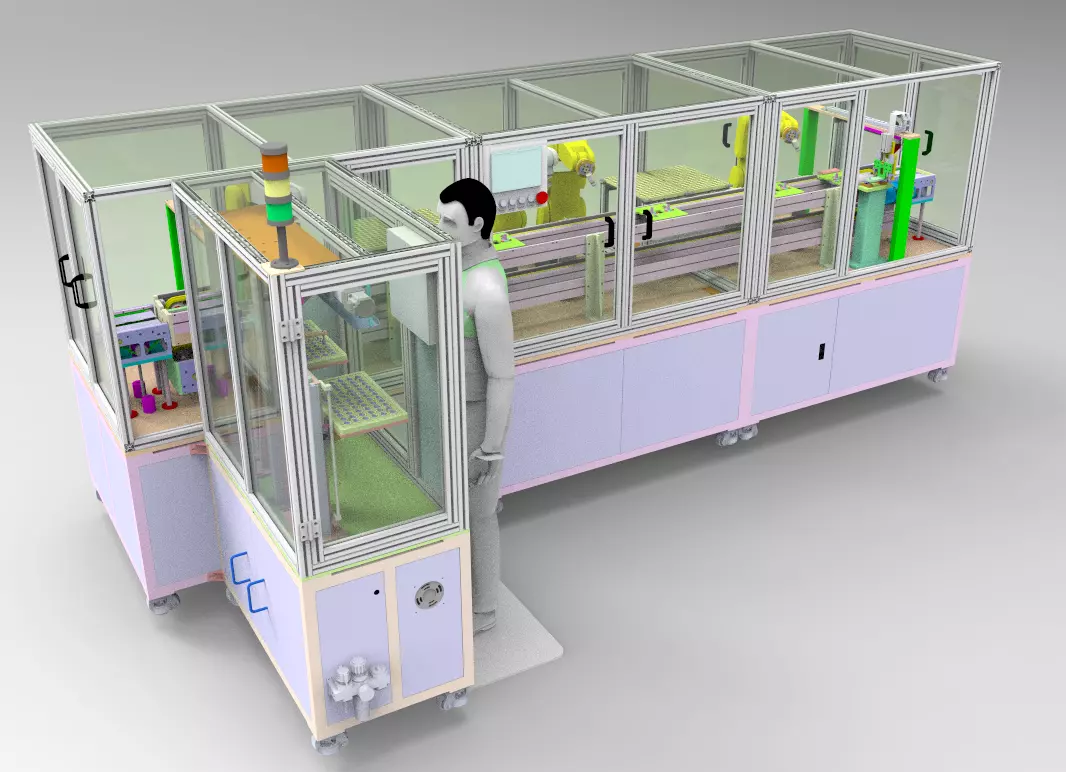Headphone automatic polishing production line 3D model_0
