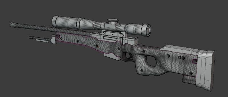 AWM skin animation Free low-poly 3D model_3