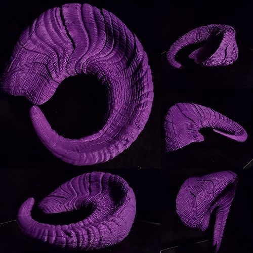 Ram Satyr Demon Horns for Cosplay 3D print model