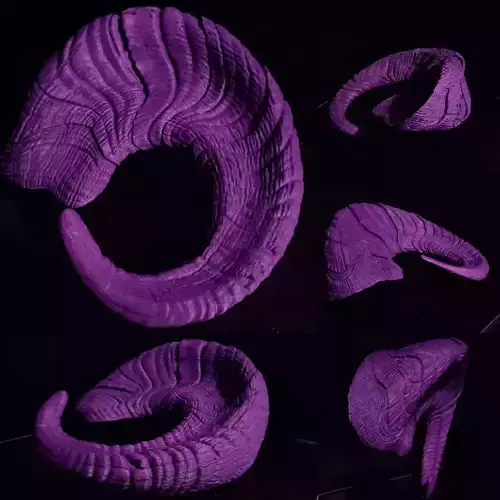 Ram Satyr Demon Horns for Cosplay 3D print model