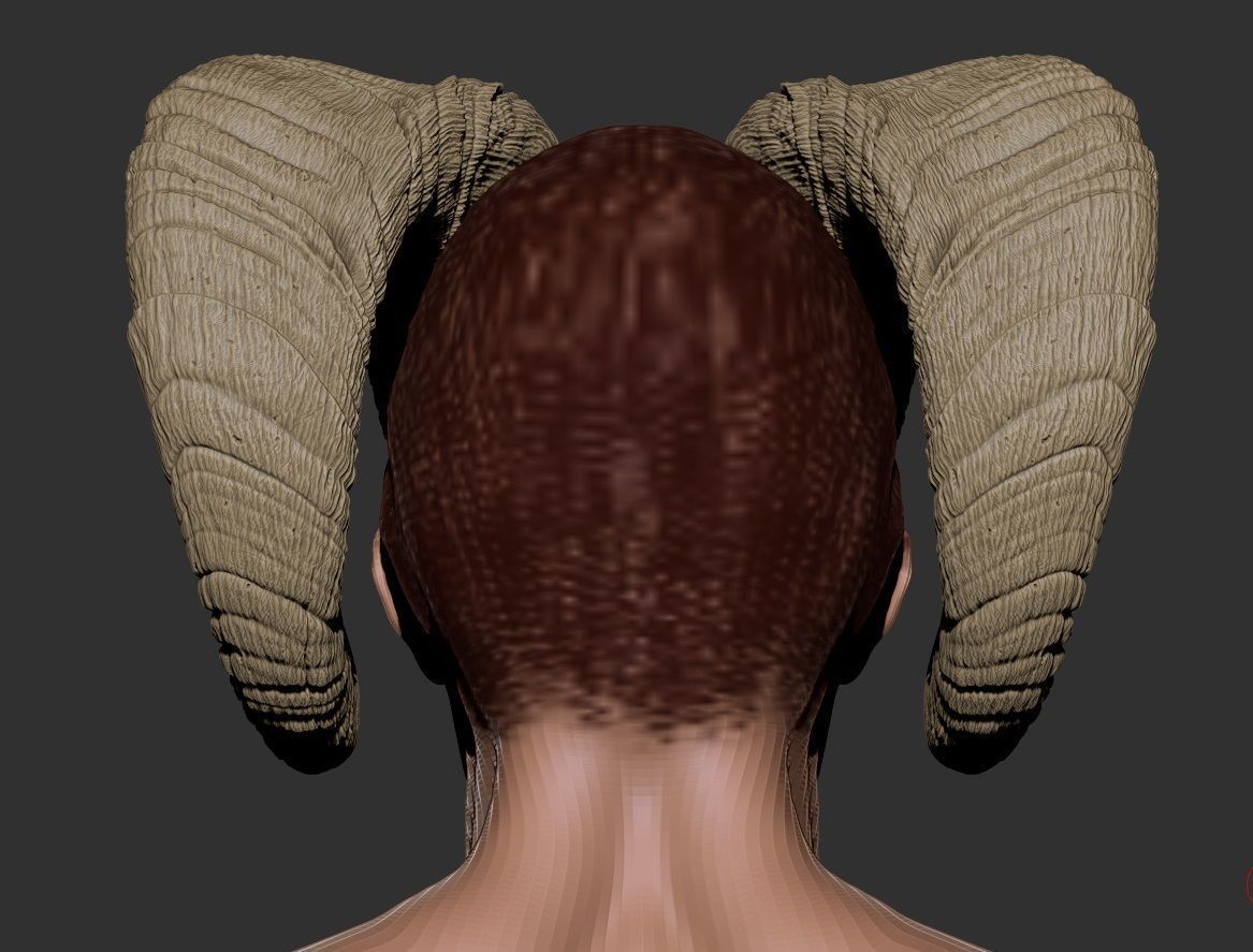 Ram Satyr Demon Horns for Cosplay 3D print model_5