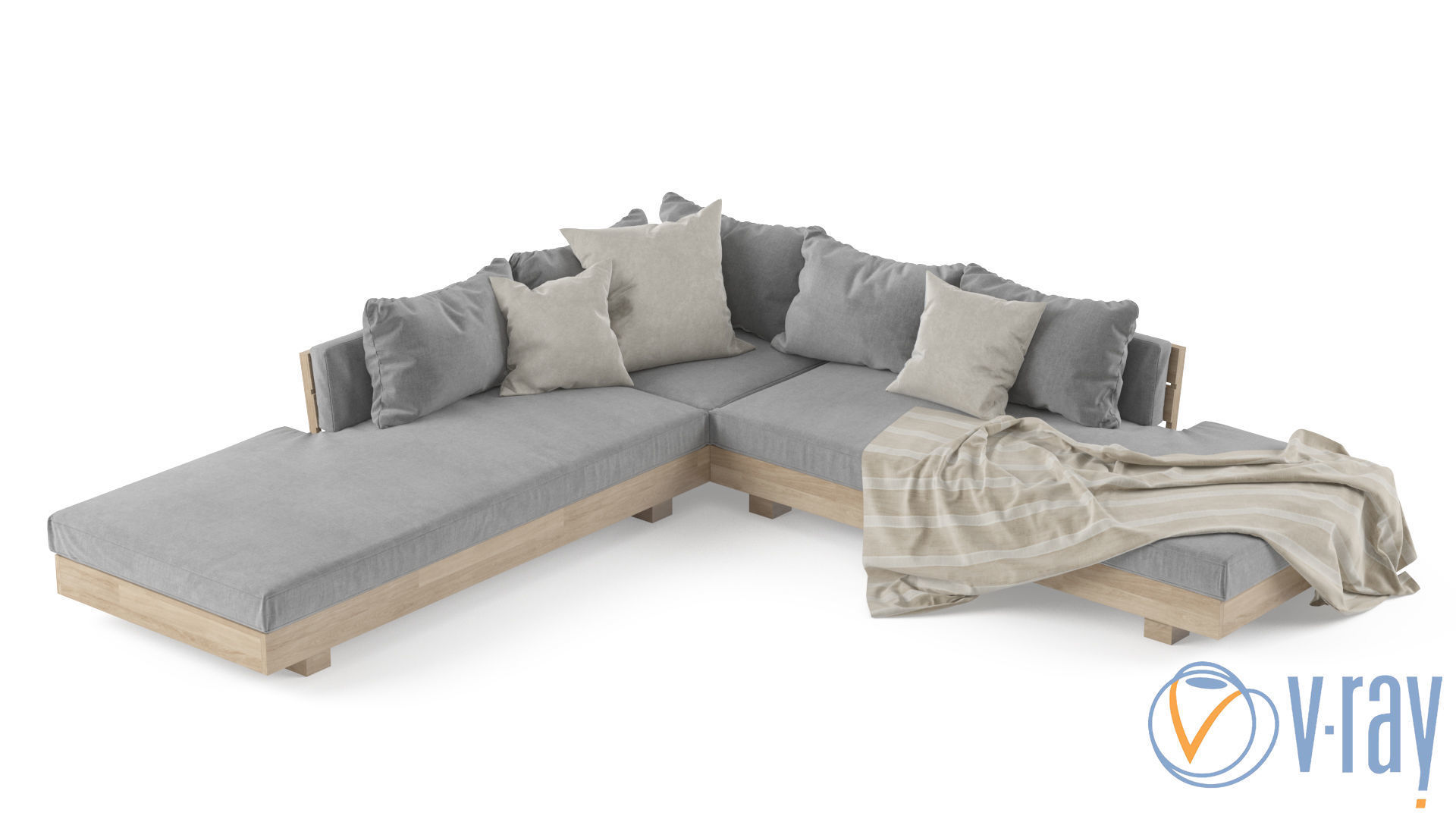 Outdoor Sofa model 3D model_5