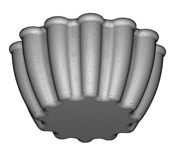 Stylish Serving Bowl 3D print model 4