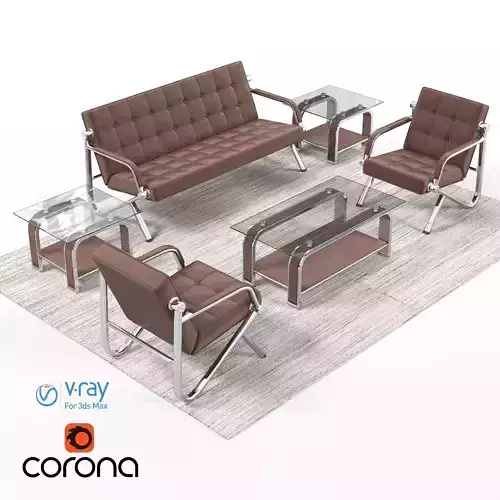 Office sofa armchairs with coffee table