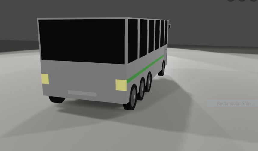  mini Bus  Low-poly 3D model_8