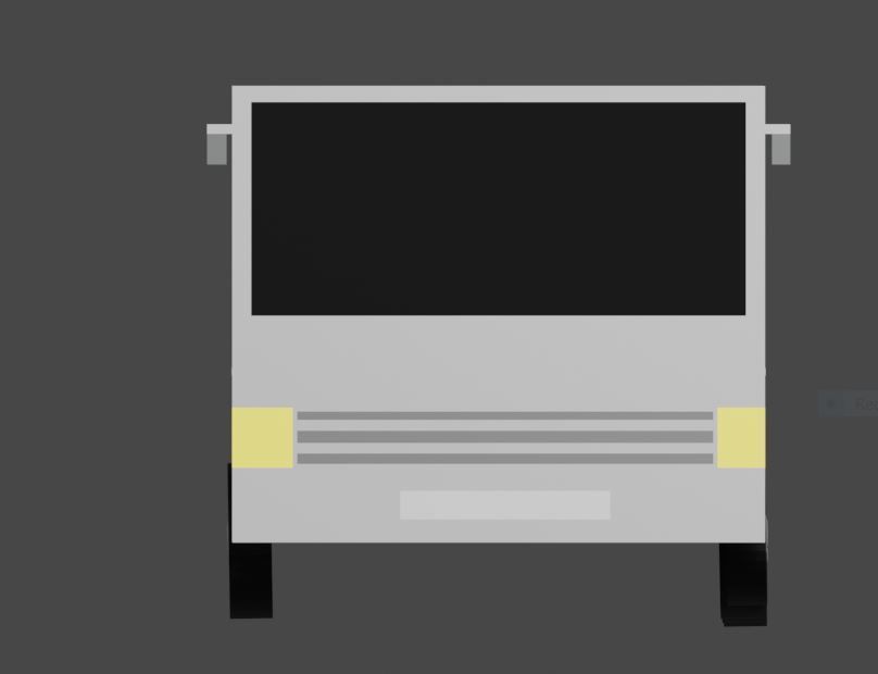 mini Bus  Low-poly 3D model_10