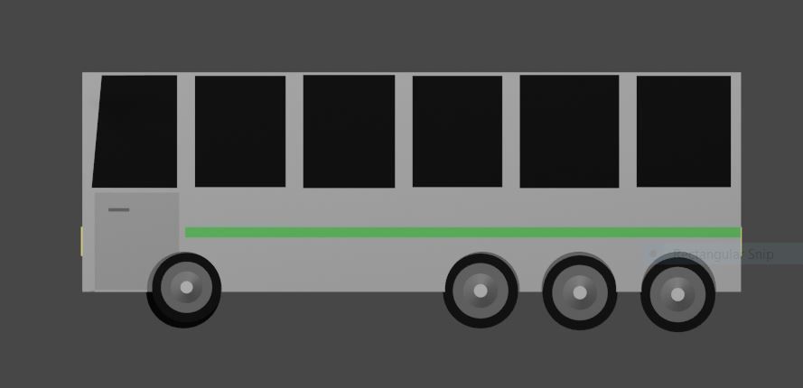  mini Bus  Low-poly 3D model_5
