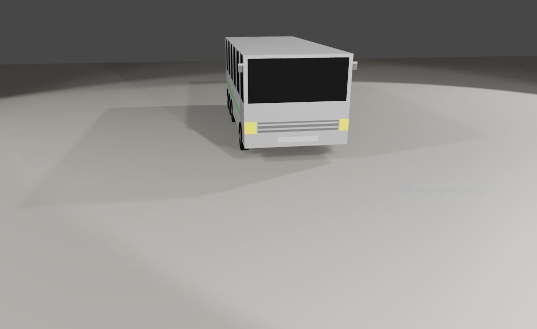  mini Bus  Low-poly 3D model_4