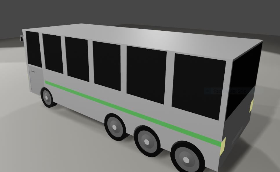  mini Bus  Low-poly 3D model_6