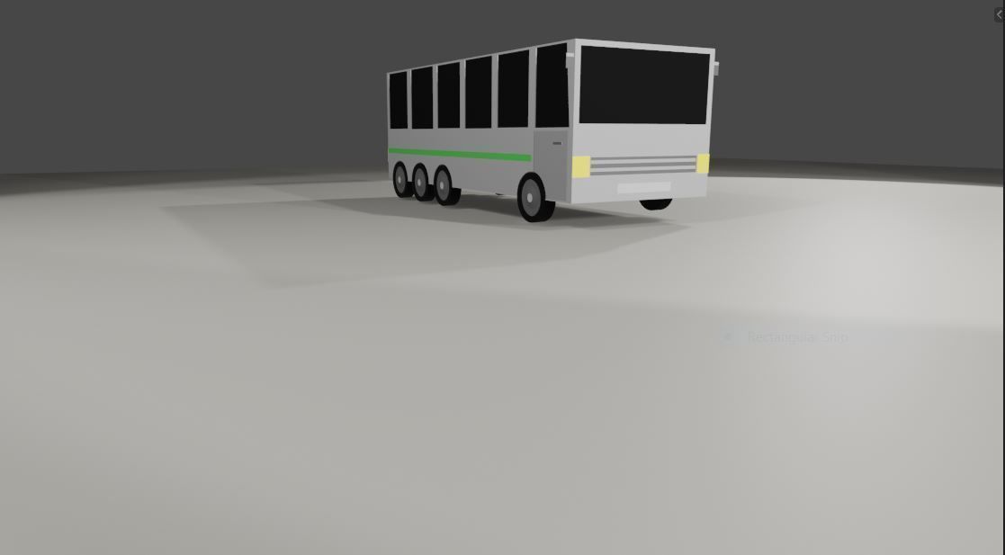 mini Bus  Low-poly 3D model_9