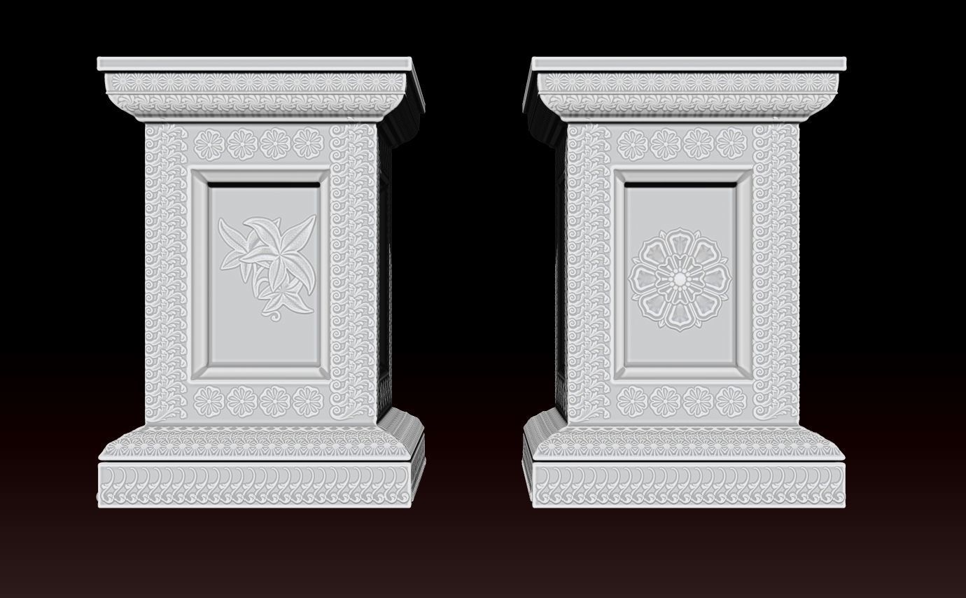 Classic pillar column for 3D print 3D print model_11
