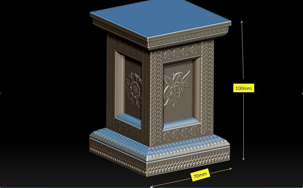 Classic pillar column for 3D print 3D print model_1