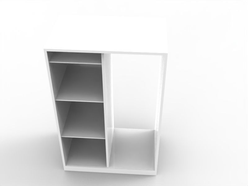 Modern Library Low-poly 3D model_1