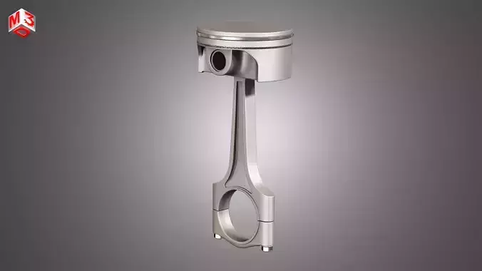 Piston with Connecting Rod 3D model