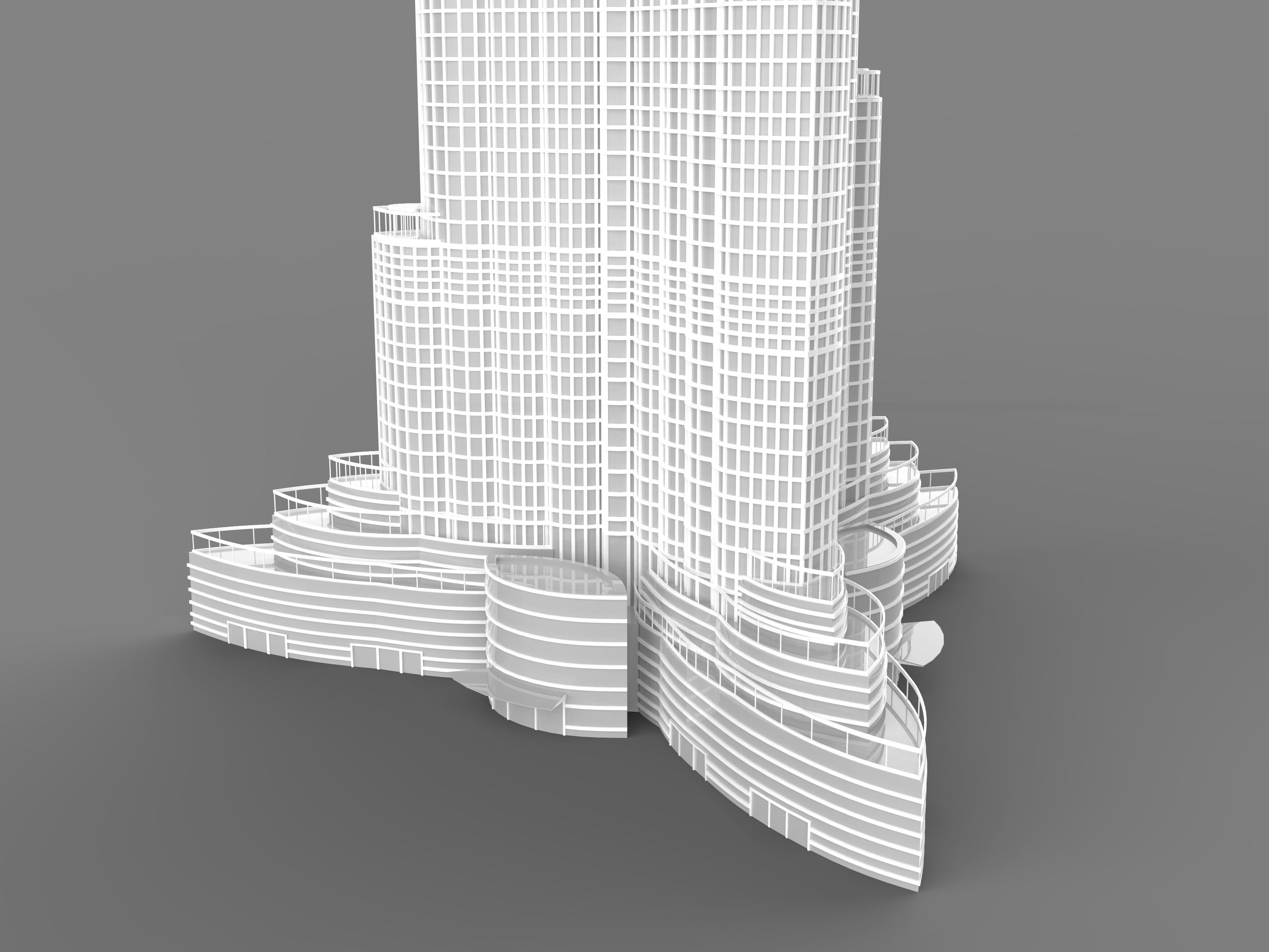 Burj Khalifa  3D model_3