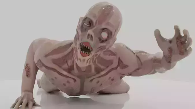 3d model of zombie Free low-poly 3D model