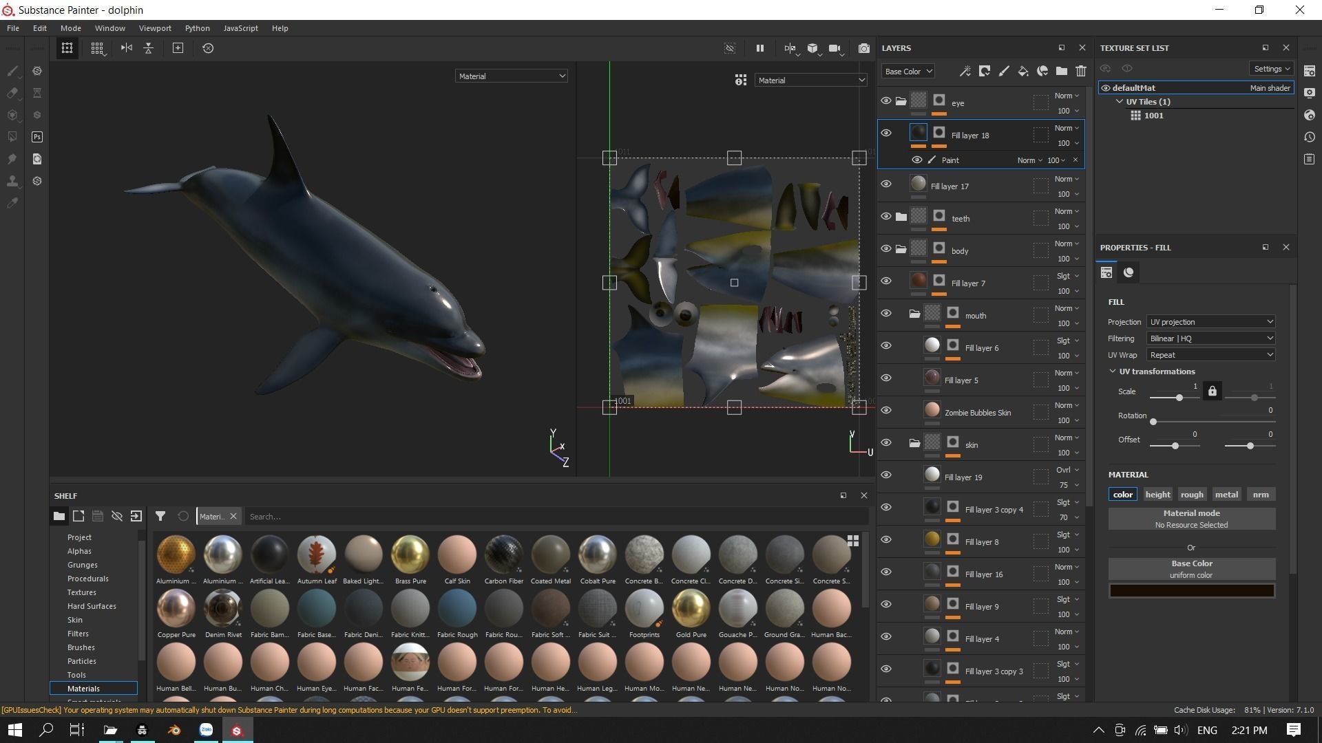 Bottlenose dolphin Low-poly 3D model_19