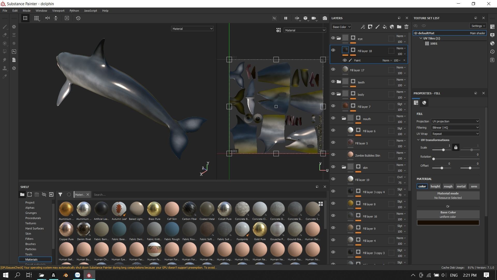 Bottlenose dolphin Low-poly 3D model_21