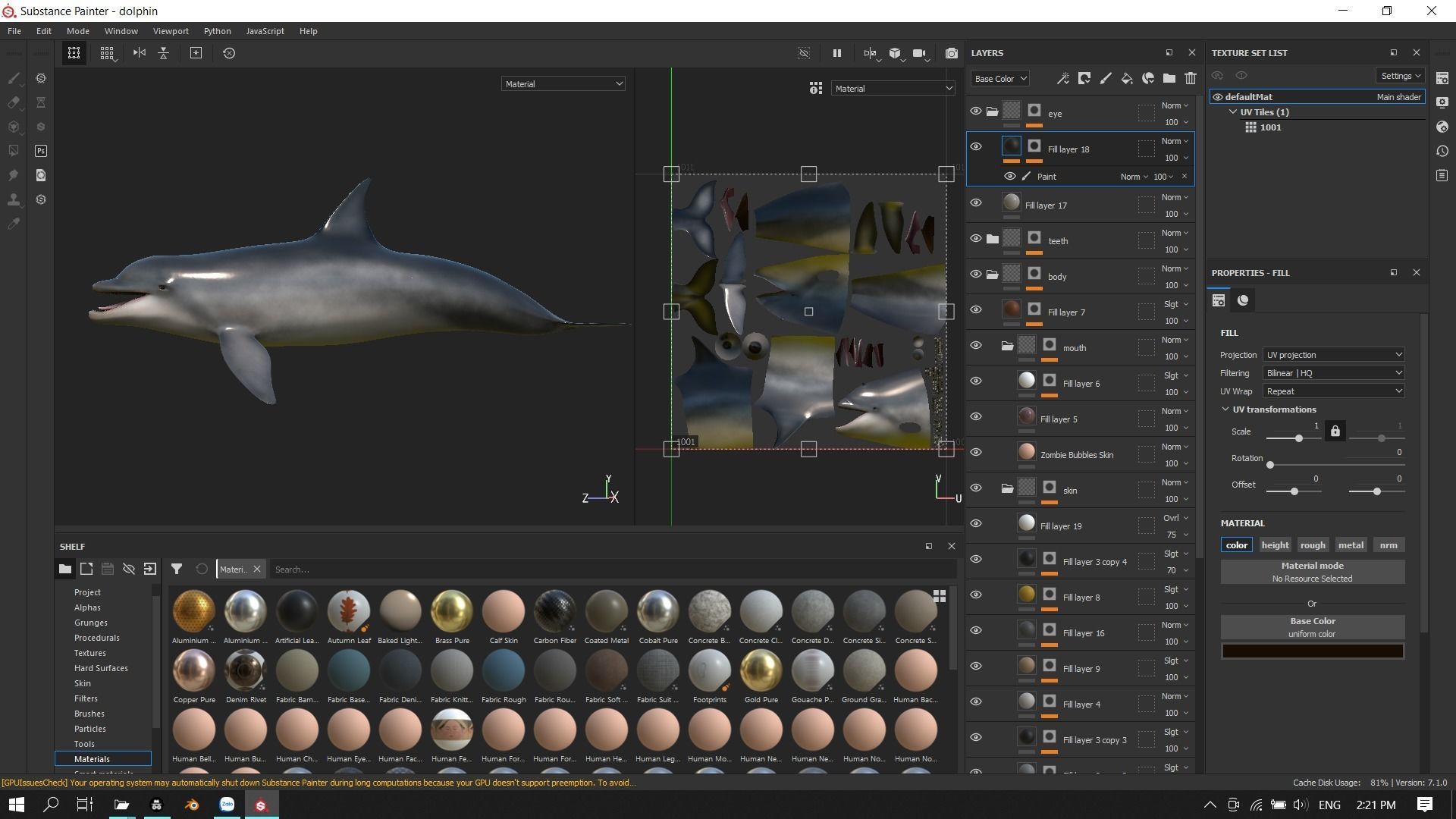 Bottlenose dolphin Low-poly 3D model_20
