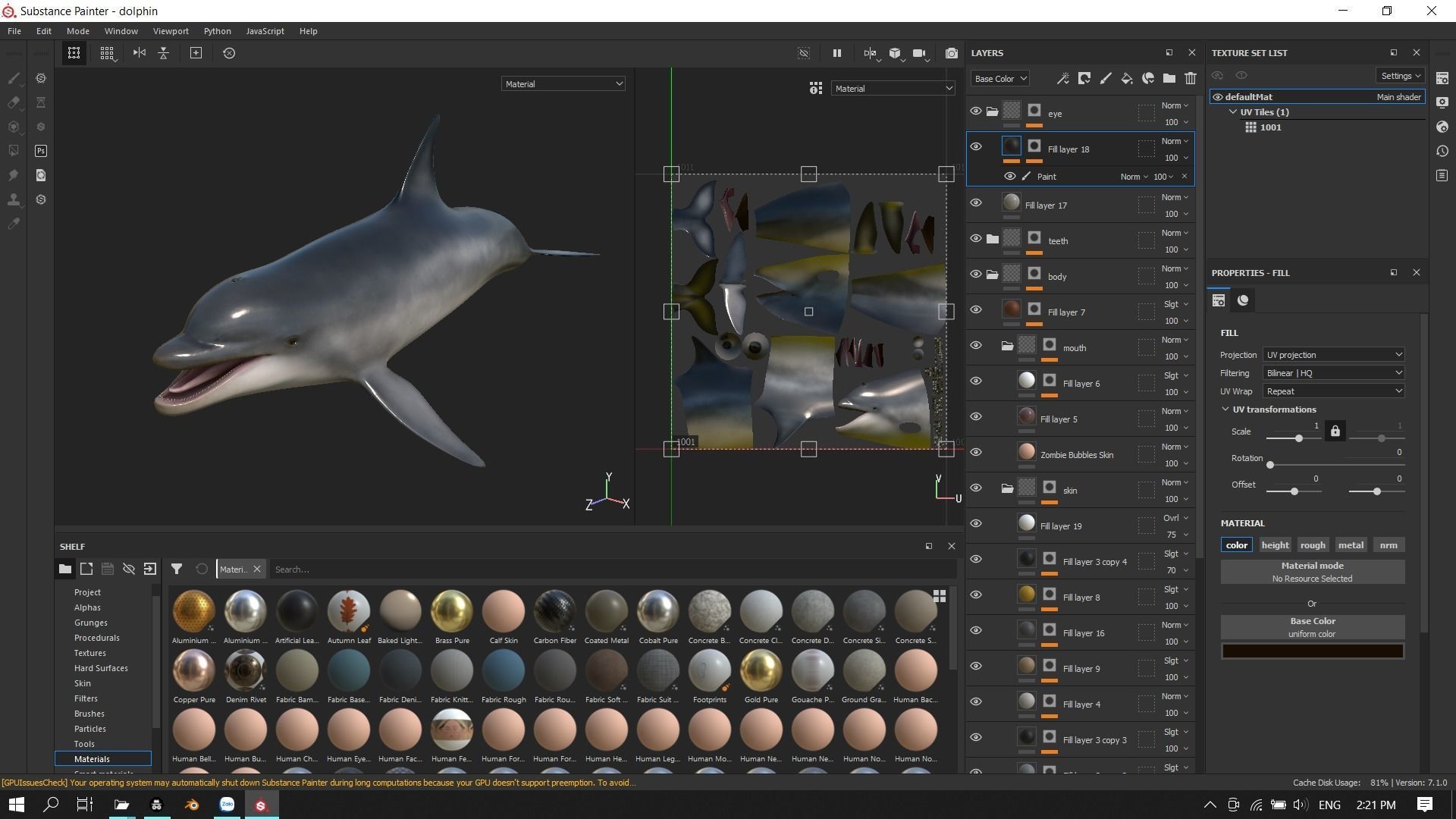 Bottlenose dolphin Low-poly 3D model_18