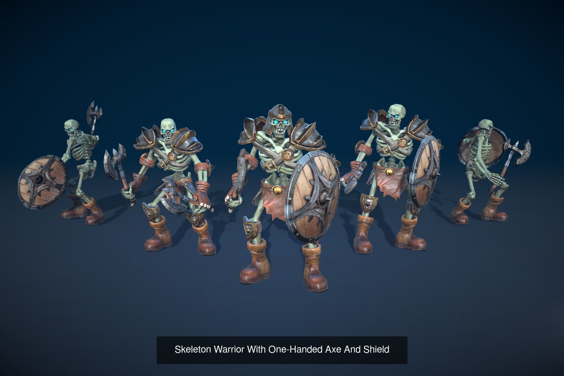 Skeleton Warriors Pack 3D Model Collection_9