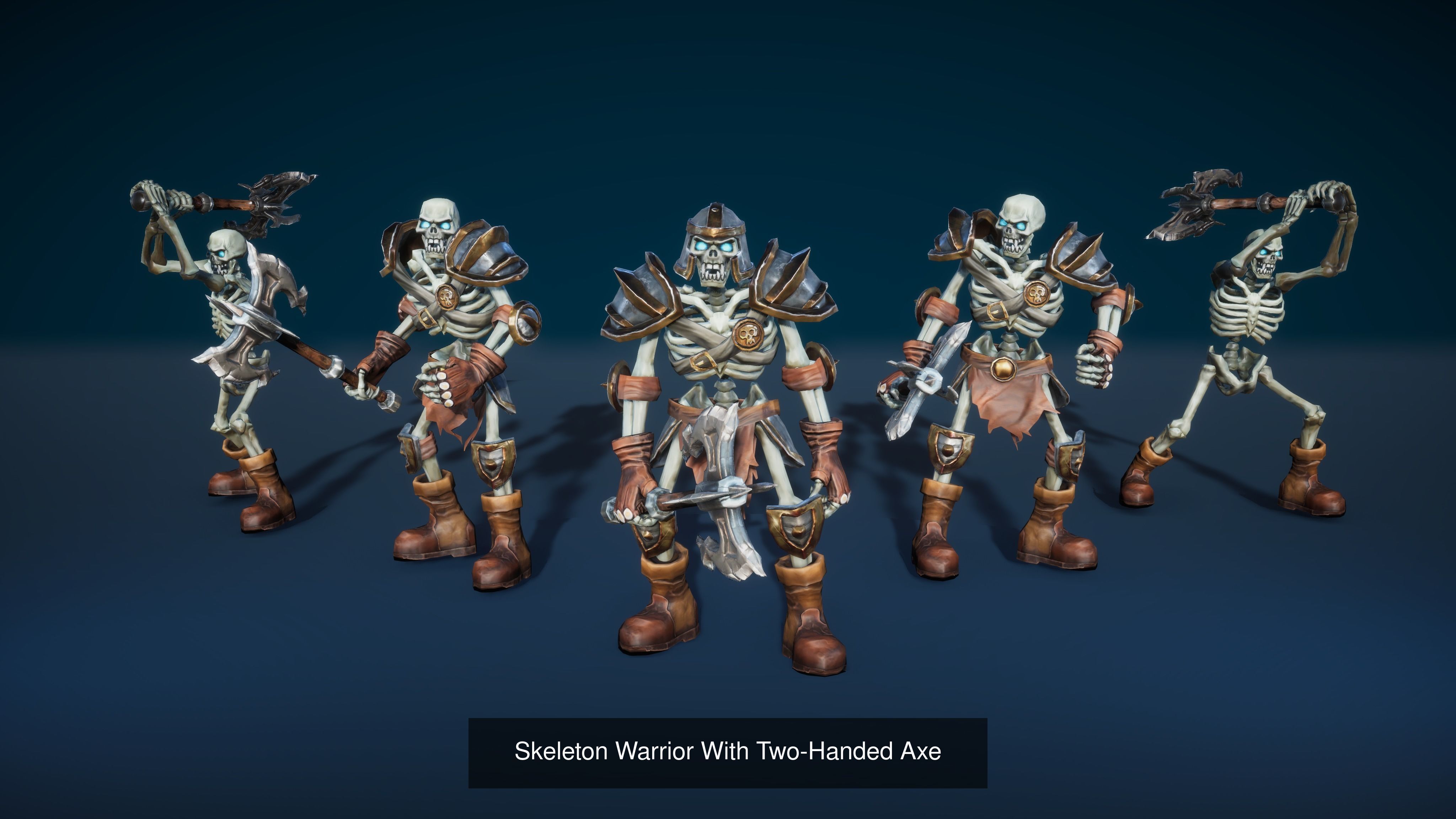 Skeleton Warriors Pack 3D Model Collection_7