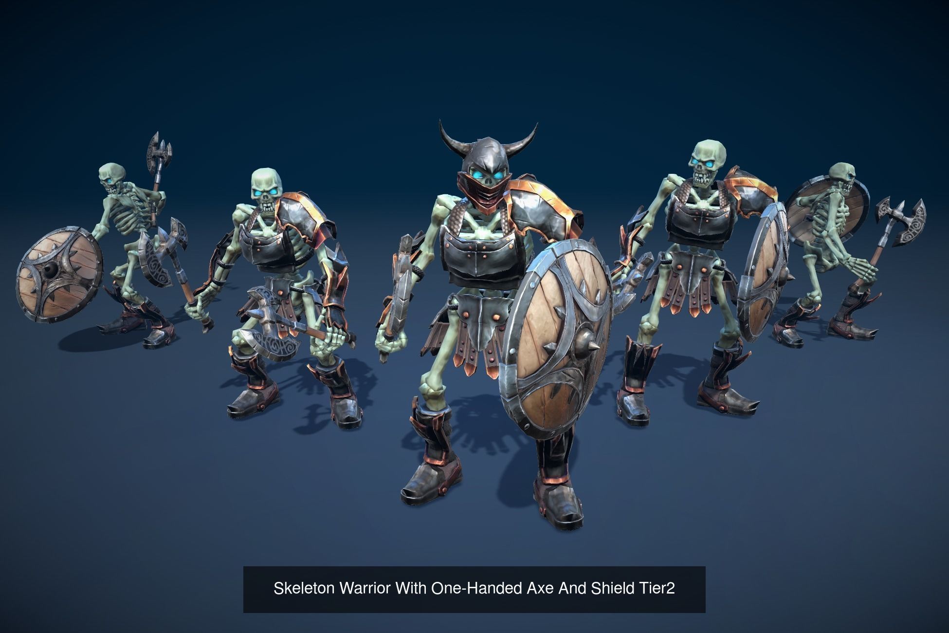 Skeleton Warriors Pack 3D Model Collection_12