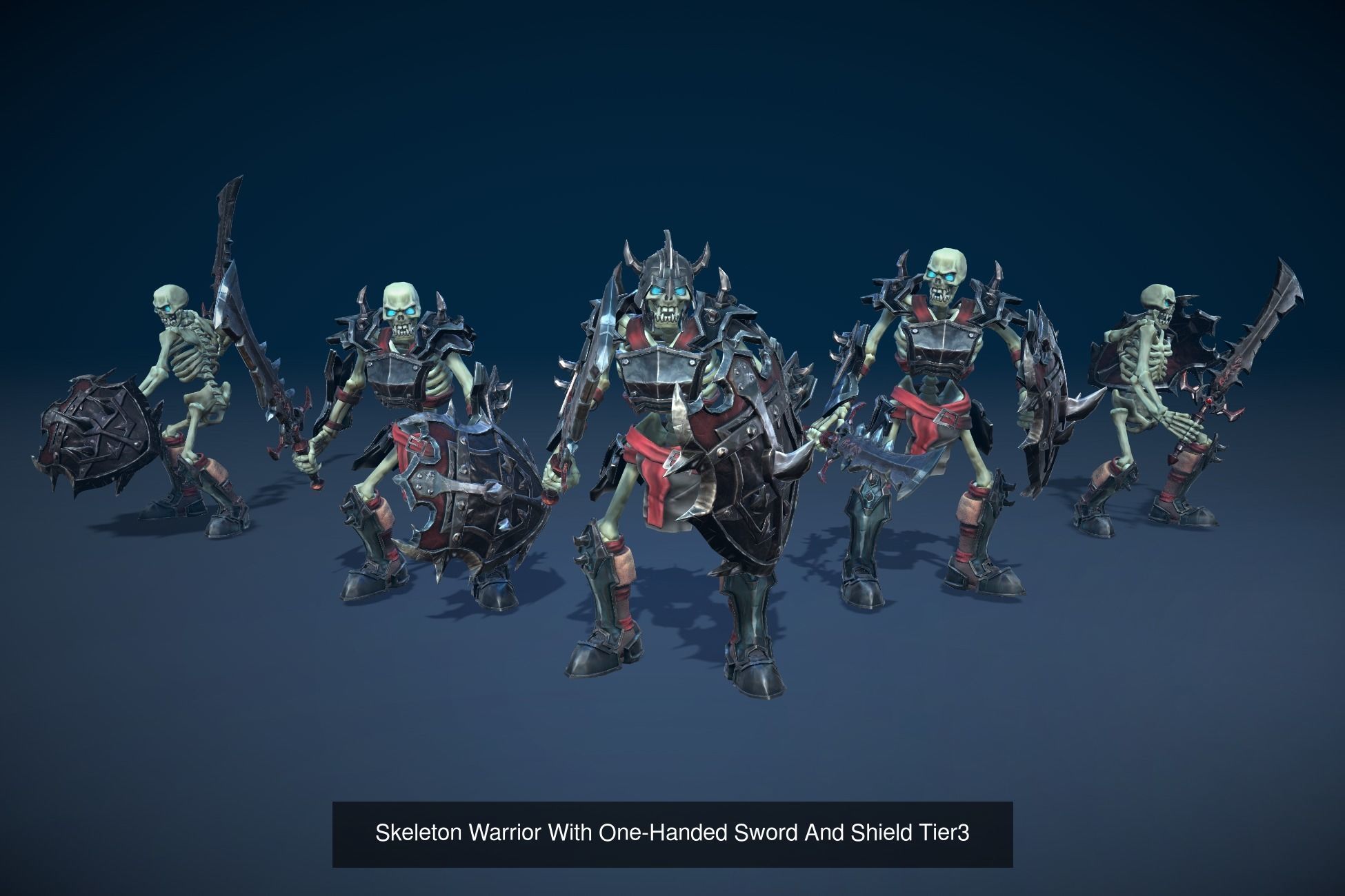 Skeleton Warriors Pack 3D Model Collection_10