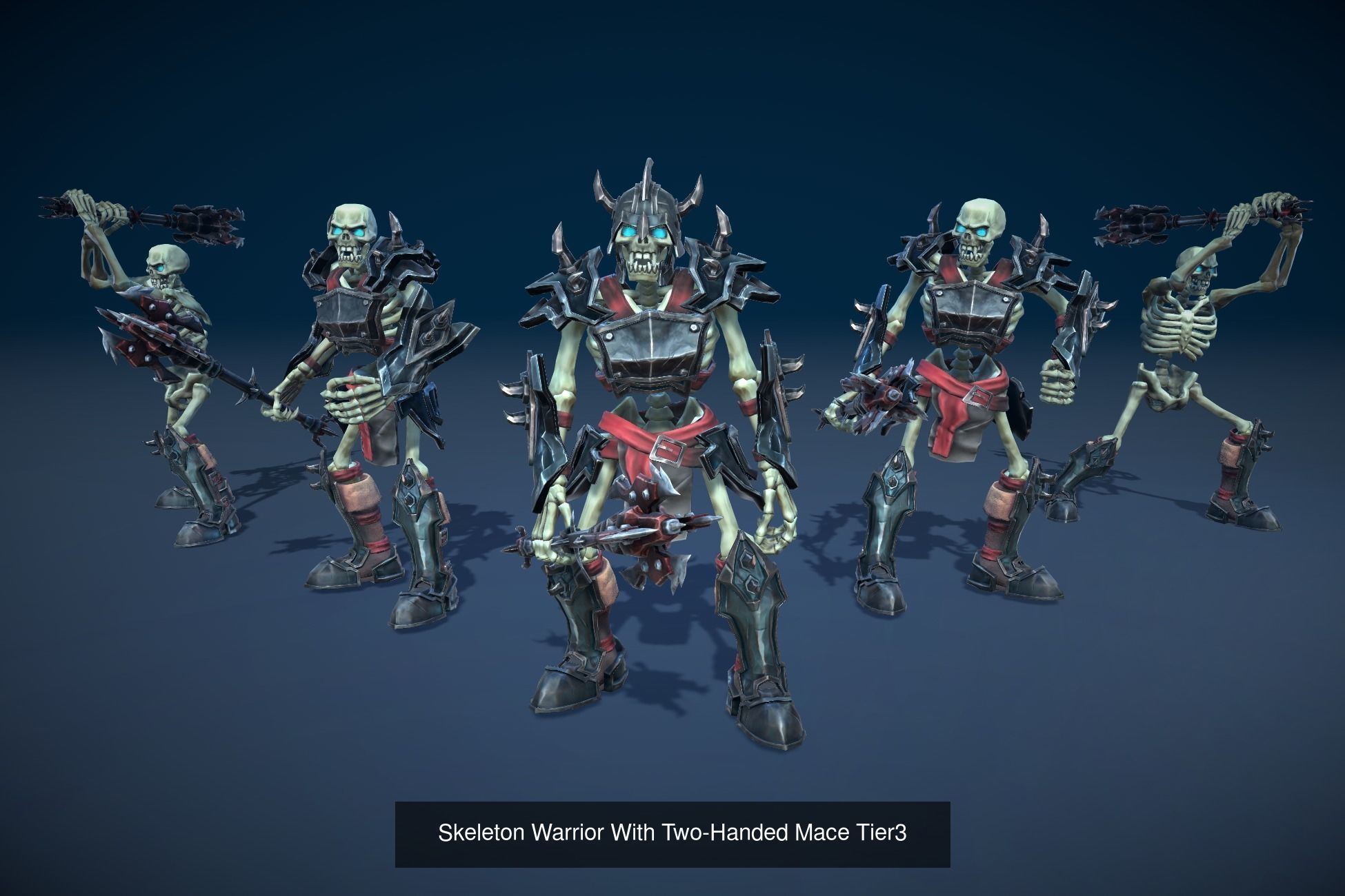 Skeleton Warriors Pack 3D Model Collection_11