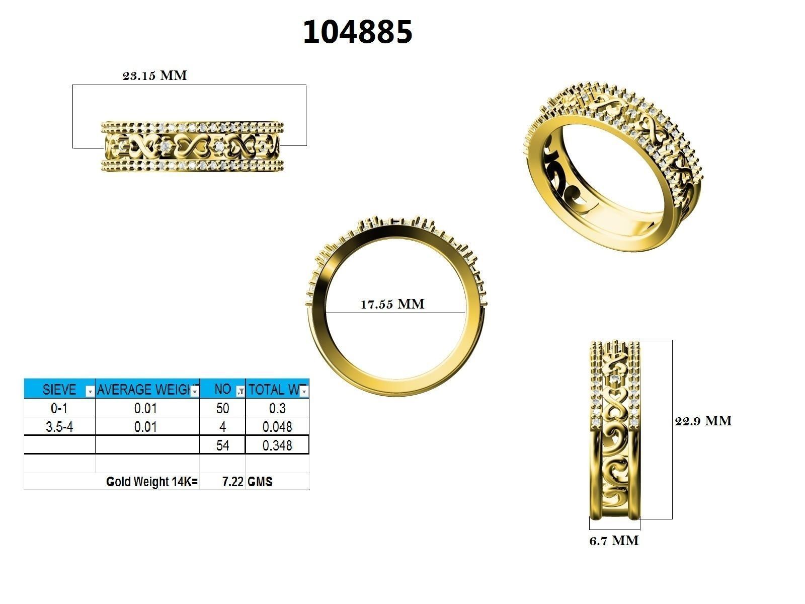 Ring - 104885 3D print model_12