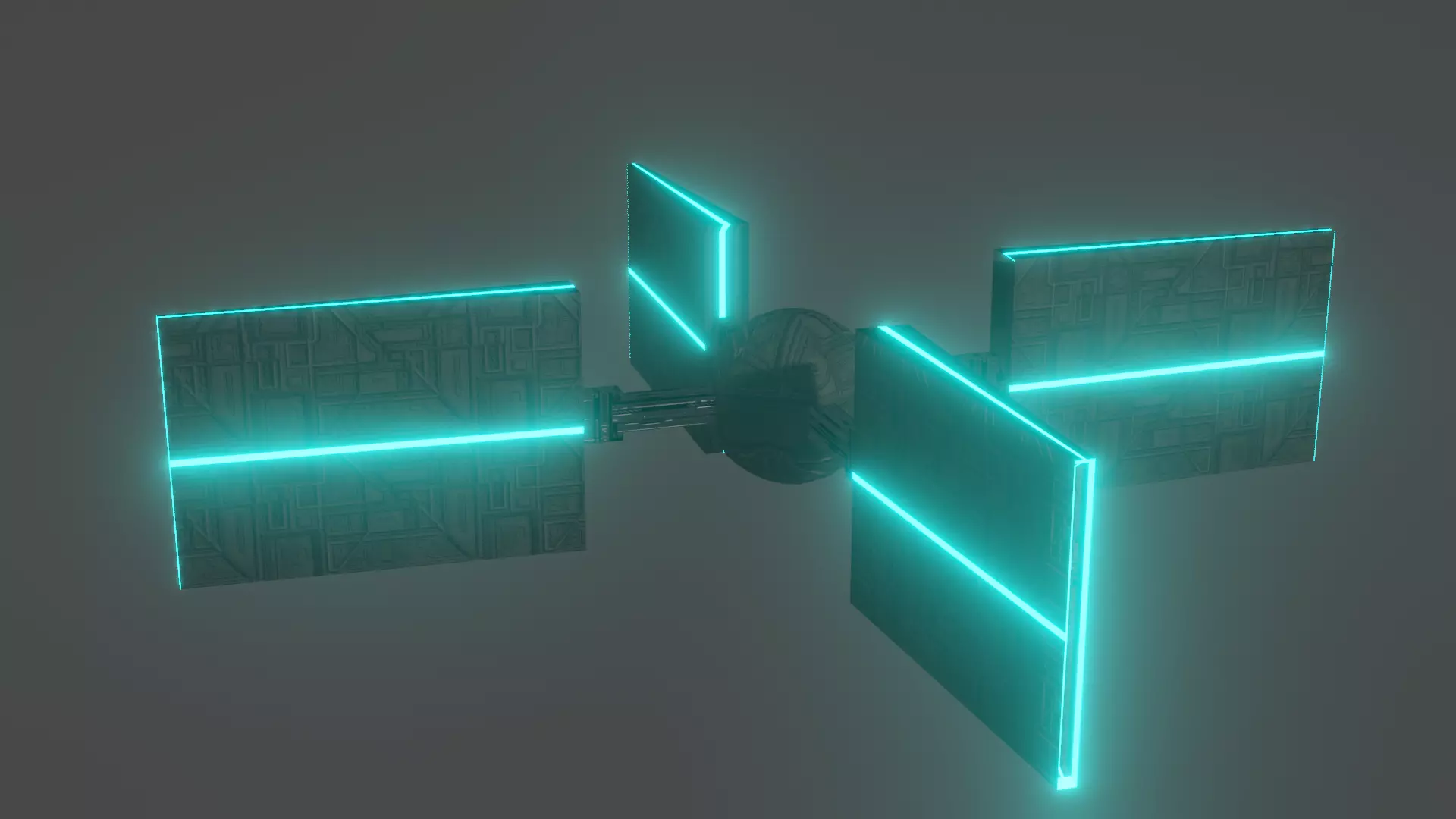 Space station Free low-poly 3D model
