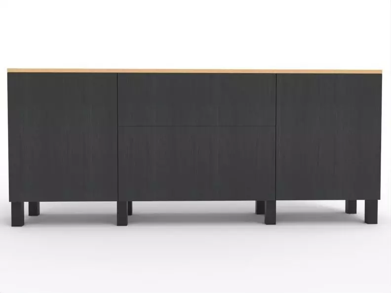 Modern Chest of Drawers Low-poly 3D model_0