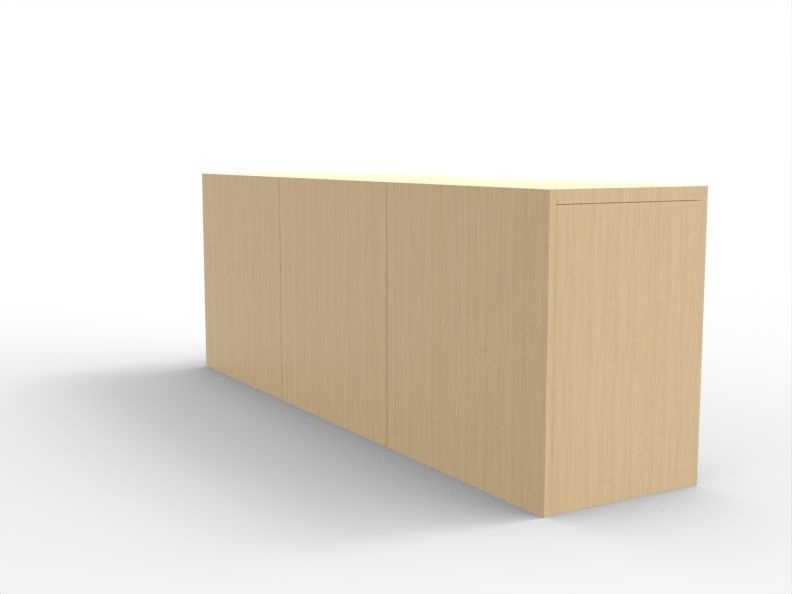 Modern Chest of Drawer Low-poly 3D model_2