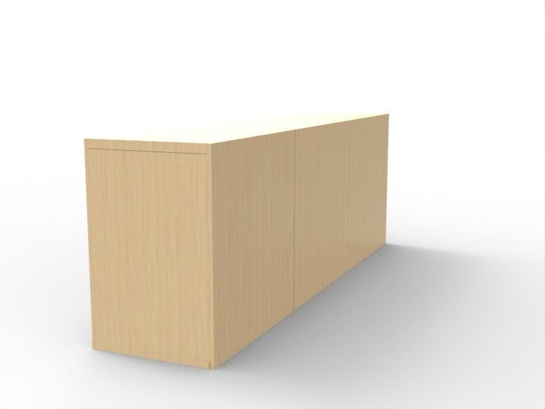 Modern Chest of Drawer Low-poly 3D model_3
