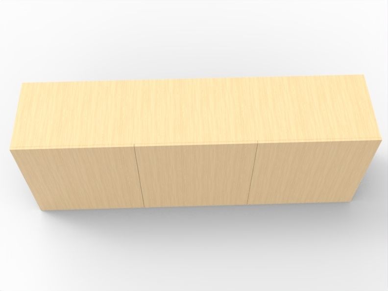 Modern Chest of Drawer Low-poly 3D model_4