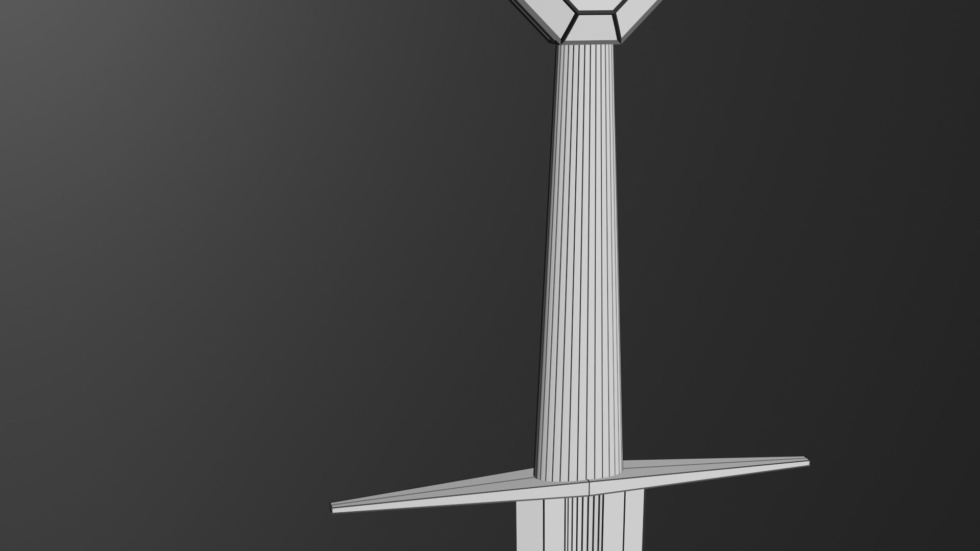 Low-Poly Crusader Sword for Game Low-poly 3D model_8
